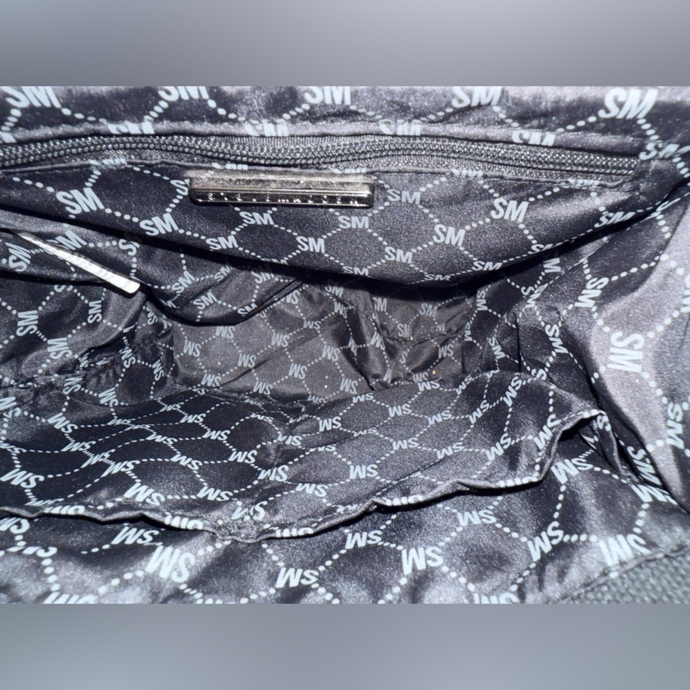 Steve Madden black and white mini tote with crossbody strap - Picture 8 of 10